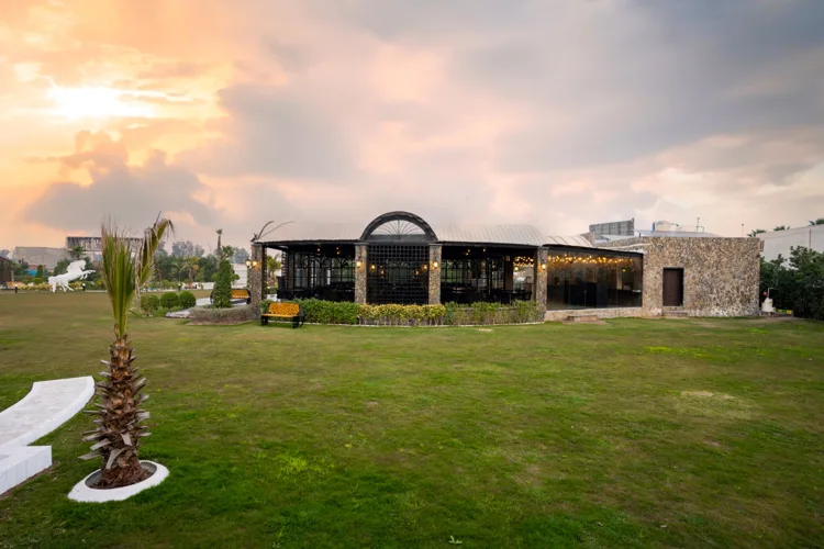 Open lawns, golden skies